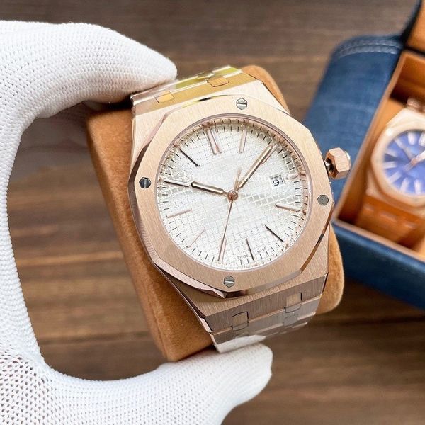 men's watch automatic mechanical movement circular full rose gold white plate precision steel folding buckle screwed into the crown wit, Slivery;brown
men's watch automatic mechanical movement circular full rose gold white plate precision steel folding buckle screwed into the crown wit, Slivery;brown