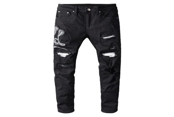sokotoo men039s snake embroidered black ripped jeans slim skinny holes patchwork stretch denim pants t2006145389953, Blue
sokotoo men039s snake embroidered black ripped jeans slim skinny holes patchwork stretch denim pants t2006145389953, Blue