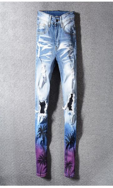 luxury designer denim jeans coconut palm print color fashion men cultivate morality bad stretch denim jeans hole hole designer5999935, Blue
luxury designer denim jeans coconut palm print color fashion men cultivate morality bad stretch denim jeans hole hole designer5999935, Blue