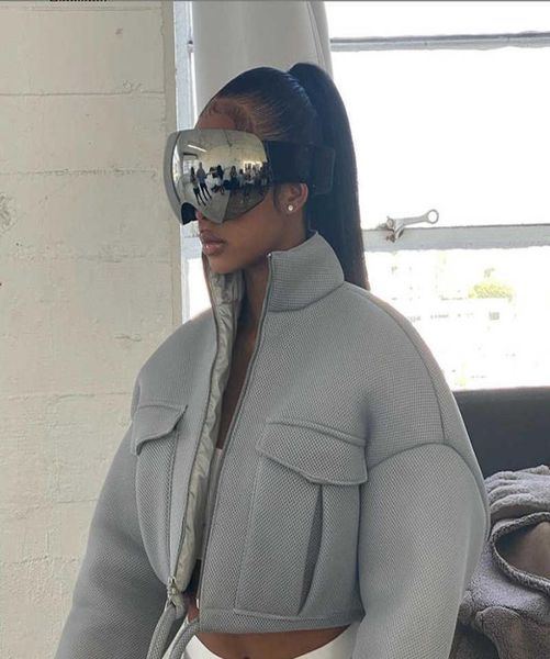 mesh plaid autumn spring coat women trend turtleneck zipper pocket crop jacket solid slim drawstring female outerwear y08273101399, Black;brown
mesh plaid autumn spring coat women trend turtleneck zipper pocket crop jacket solid slim drawstring female outerwear y08273101399, Black;brown
