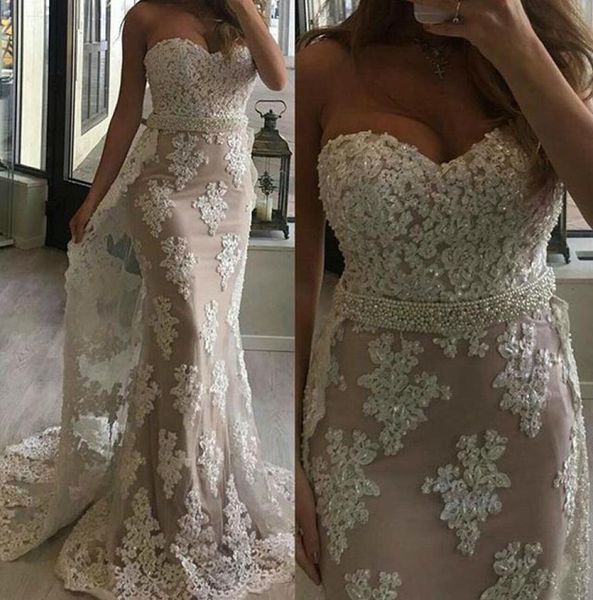 fashion mermaid wedding dresses sweetheart beaded crystals lace applique court train wedding bridal gowns with detachable train3389828, White
fashion mermaid wedding dresses sweetheart beaded crystals lace applique court train wedding bridal gowns with detachable train3389828, White