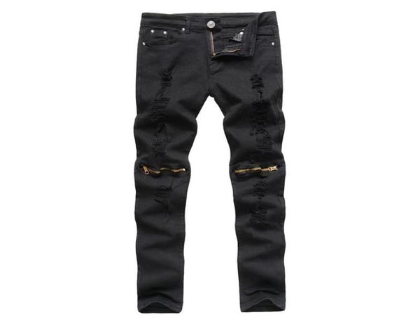 men ripped knee hole zipper jeans fashionable spring summer casual slim stretchy elastic slim worn hole long pants male trousers9094540, Black
men ripped knee hole zipper jeans fashionable spring summer casual slim stretchy elastic slim worn hole long pants male trousers9094540, Black