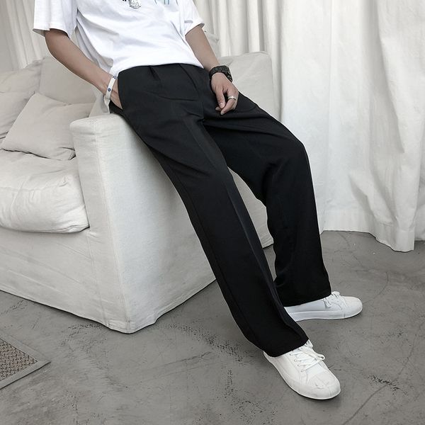 mens pants hybskr straight man loose casual suit ice silk drape trousers solid color slim fit brand west 230810, Black
mens pants hybskr straight man loose casual suit ice silk drape trousers solid color slim fit brand west 230810, Black