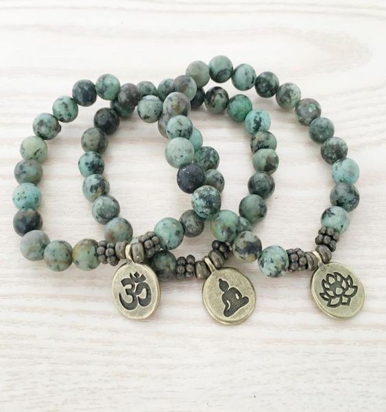 sn1109 natural african turquoise mens bracelet ohm lotus buddha charm bracelet jewelry whole 9477968, Black
sn1109 natural african turquoise mens bracelet ohm lotus buddha charm bracelet jewelry whole 9477968, Black