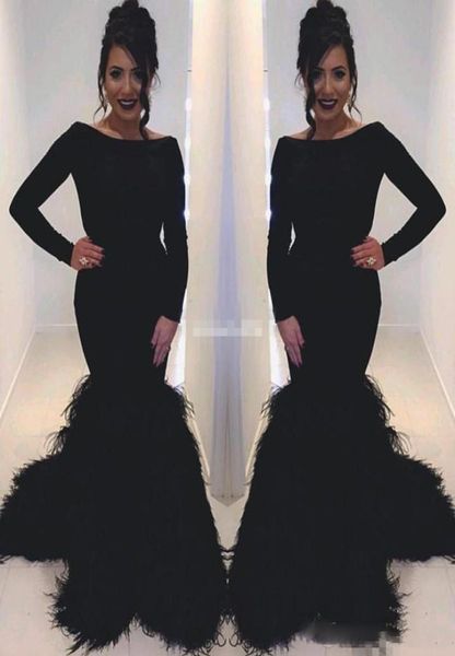 black feather mermaid evening gowns bateau long sleeve zipper back prom dresses floor length cocktail party dresses custom ma5773171, Black;red
black feather mermaid evening gowns bateau long sleeve zipper back prom dresses floor length cocktail party dresses custom ma5773171, Black;red