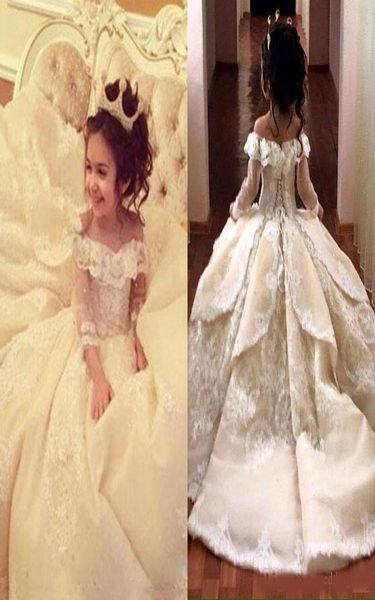 vintage lace appliqued pageant dresses with long sleeves ball gown flower girl dress off shoulder sweep train kid first communion 8794491, White;red
vintage lace appliqued pageant dresses with long sleeves ball gown flower girl dress off shoulder sweep train kid first communion 8794491, White;red