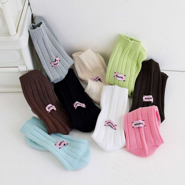 spring and summer pink label fresh solid color double needle medium sleeve ins fashion men and women net red couples pile socks, Black;white
spring and summer pink label fresh solid color double needle medium sleeve ins fashion men and women net red couples pile socks, Black;white