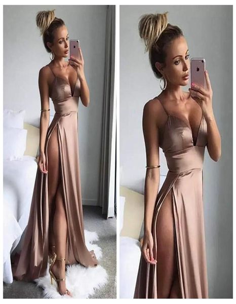 thigh high slits dresses evening wear 2018 simple long party dress spaghetti straps deep v neck a line prom gowns1730533, Black;red
thigh high slits dresses evening wear 2018 simple long party dress spaghetti straps deep v neck a line prom gowns1730533, Black;red