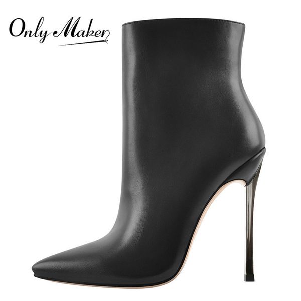 boots onlymaker ankel women's poited toe metal thin high heel side zipper fashion black warm booties 230810
boots onlymaker ankel women's poited toe metal thin high heel side zipper fashion black warm booties 230810