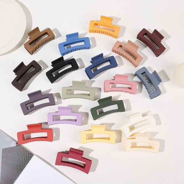 32colors length 8.5 cm frosted square hair clamps korean women hollow out arc scrunchies hair claw clips female plastic middle size ponytail, Slivery;white
32colors length 8.5 cm frosted square hair clamps korean women hollow out arc scrunchies hair claw clips female plastic middle size ponytail, Slivery;white