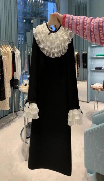 2021 black crew neck long sleeves loose women dresses designer cascading ruffles prom party vestidos de festa vinatge dress 724238981815
2021 black crew neck long sleeves loose women dresses designer cascading ruffles prom party vestidos de festa vinatge dress 724238981815