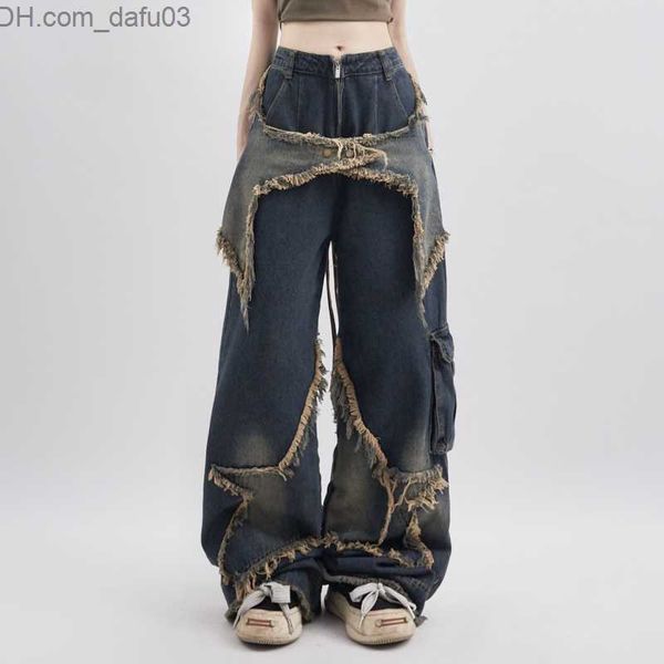 women's pants capris women's blue jeans contrast color high waist american street wide leg pants fashion hip hop retro straight au, Black;white
women's pants capris women's blue jeans contrast color high waist american street wide leg pants fashion hip hop retro straight au, Black;white