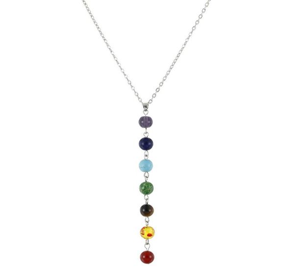 7 chakra gem stone beads pendant necklace women yoga reiki healing balancing maxi necklaces bijoux femme jewelry 20213464581, Silver
7 chakra gem stone beads pendant necklace women yoga reiki healing balancing maxi necklaces bijoux femme jewelry 20213464581, Silver