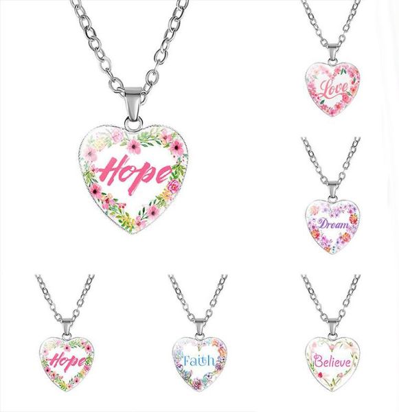 new inspirational heart shape necklaces for women love hope dream believe faith letter glass pendant chains 2019 fashion jewelry3646920, Silver
new inspirational heart shape necklaces for women love hope dream believe faith letter glass pendant chains 2019 fashion jewelry3646920, Silver