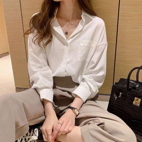 womens blouse autumn shirt korean style loose design sense small color long sleeve white bottomless
womens blouse autumn shirt korean style loose design sense small color long sleeve white bottomless
