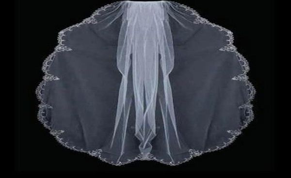 silver embroidery edge beads drop pearls rhinestones wedding veil 0447400501 
silver embroidery edge beads drop pearls rhinestones wedding veil 0447400501
