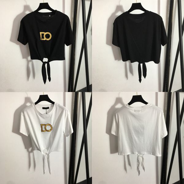 cropped women casual t shirts with bandage short sleeve round neck tees embroidered letter woman t shirt, Black
cropped women casual t shirts with bandage short sleeve round neck tees embroidered letter woman t shirt, Black