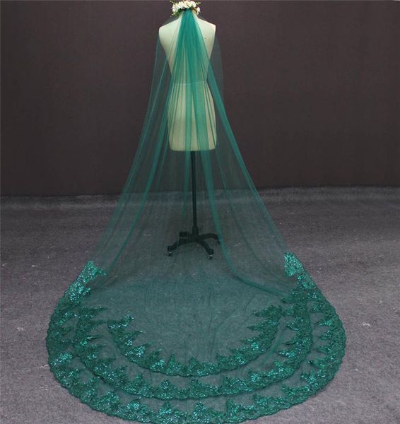 stunning green wedding veil bling sequins lace single tier partial laced bridal veil with comb7575039, Black
stunning green wedding veil bling sequins lace single tier partial laced bridal veil with comb7575039, Black