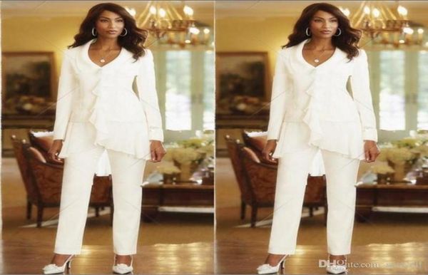 elegant white chiffon mothers pant suits custom made ruffles mother of the bride gowns long sleeves summer formal jumpsuits84585433434782, Black;red
elegant white chiffon mothers pant suits custom made ruffles mother of the bride gowns long sleeves summer formal jumpsuits84585433434782, Black;red