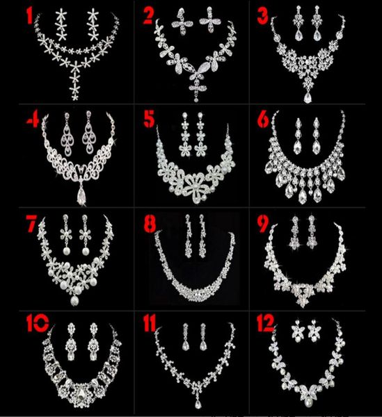 12 style rhinestone crystal drop necklace earring plated jewelry set for wedding bridal jewelry1087128, White
12 style rhinestone crystal drop necklace earring plated jewelry set for wedding bridal jewelry1087128, White