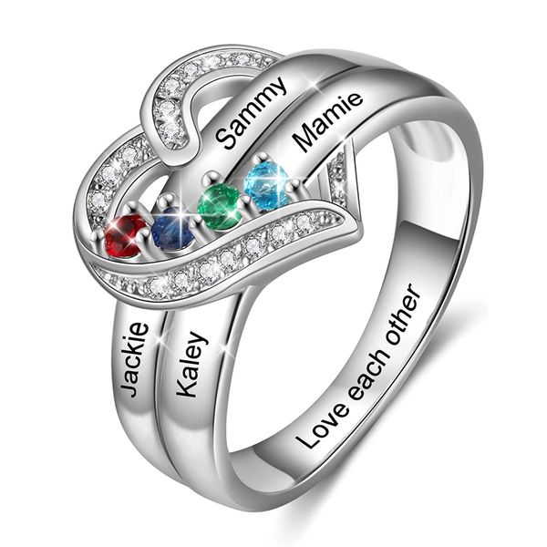 wedding rings personalized 1-8 birthstone rings silver heart custom engraved name family for mother days aniversary jewelry 230810, Slivery;golden
wedding rings personalized 1-8 birthstone rings silver heart custom engraved name family for mother days aniversary jewelry 230810, Slivery;golden