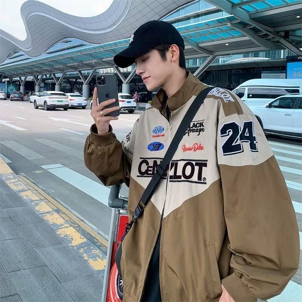 mens jackets american style motorcycle baseball uniform men embroidery splicing jacket trendy brand loose couple high street 230810, Black;brown
mens jackets american style motorcycle baseball uniform men embroidery splicing jacket trendy brand loose couple high street 230810, Black;brown