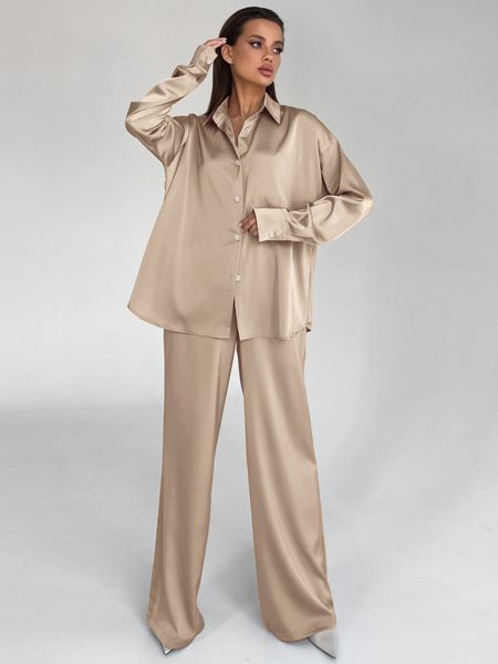 womens two piece pants autumn casual fashion lapel shirt women solid loose singlebreasted long sleeve shirts wide leg set 230810, White
womens two piece pants autumn casual fashion lapel shirt women solid loose singlebreasted long sleeve shirts wide leg set 230810, White