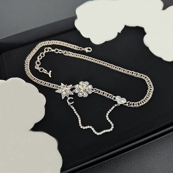new designer fashion women's channel necklace pendant popular brand necklace pearl necklace collar chain punk style fyfxguys ytdfge, Silver
new designer fashion women's channel necklace pendant popular brand necklace pearl necklace collar chain punk style fyfxguys ytdfge, Silver