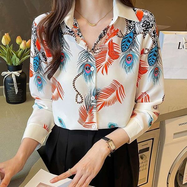 early autumn french light luxury elegant commuter shirt for women, White
early autumn french light luxury elegant commuter shirt for women, White