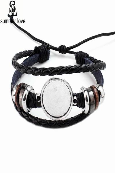 handmade multilayer leather glass cabochon bracelet for women men 20mm diy po glass base bezel tray blank charm bracelet wholes7935205, Black
handmade multilayer leather glass cabochon bracelet for women men 20mm diy po glass base bezel tray blank charm bracelet wholes7935205, Black