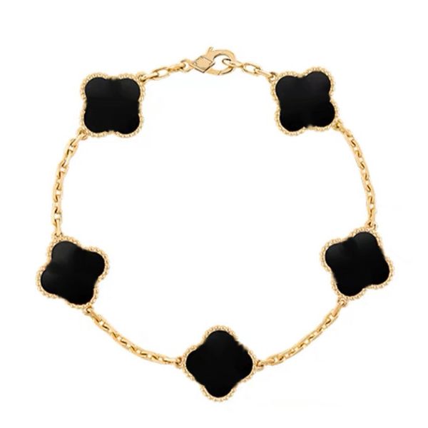 fashion classic designer bracelet four leaf clover charm bracelets bangle chain agate for girl wedding jewelry women gifts clover bracelets, Golden;silver
fashion classic designer bracelet four leaf clover charm bracelets bangle chain agate for girl wedding jewelry women gifts clover bracelets, Golden;silver