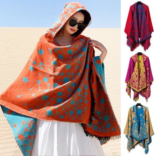 scarves imitation cashmere scarves multifunction wraps ethnic knitted shawl vintage geometric print hooded women warm tassles cloak 230810, Blue;gray
scarves imitation cashmere scarves multifunction wraps ethnic knitted shawl vintage geometric print hooded women warm tassles cloak 230810, Blue;gray