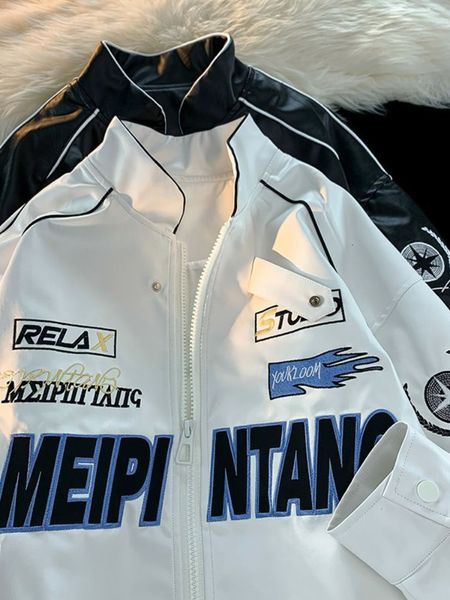 men's jackets american punk racing jacket men autumn street handsome bomber hiphop oversize letter print standup collar coat 230809, Black;brown
men's jackets american punk racing jacket men autumn street handsome bomber hiphop oversize letter print standup collar coat 230809, Black;brown