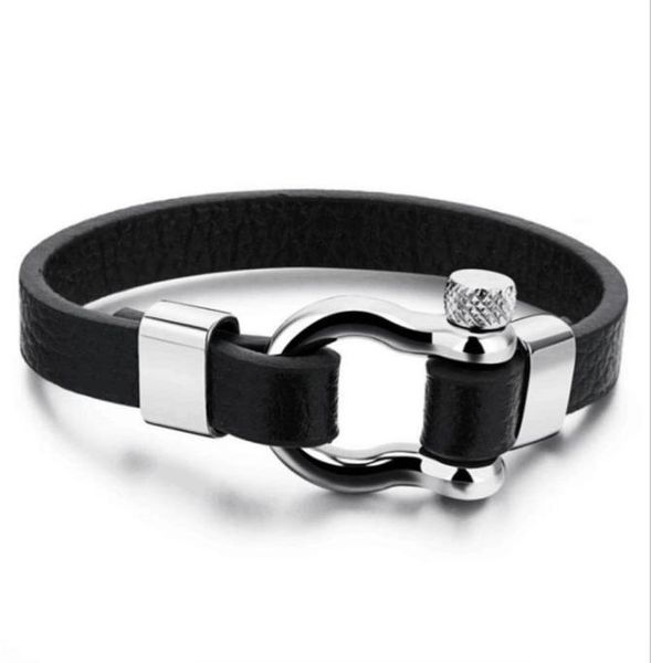 stainless steel shackle buckle leather survival bracelet men nautical sailor surfer wristband jewelry80376954243520, Golden;silver
stainless steel shackle buckle leather survival bracelet men nautical sailor surfer wristband jewelry80376954243520, Golden;silver
