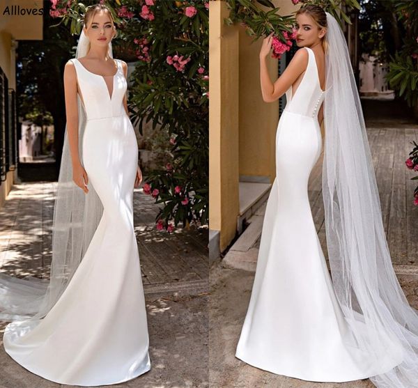 simple white satin mermaid wedding dresses v neck sleeveless garden boho bridal gowns elegant sweep train backless second reception dress ro
simple white satin mermaid wedding dresses v neck sleeveless garden boho bridal gowns elegant sweep train backless second reception dress ro