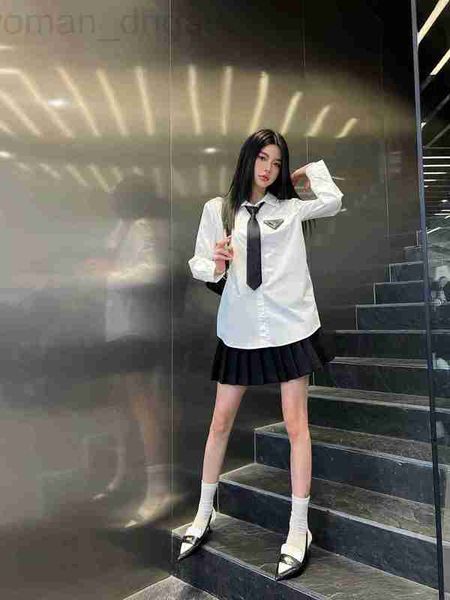 women's blouses & shirts designer p family 23 early autumn new fashion classic pocket triangle decoration with tie design versatile lon, White
women's blouses & shirts designer p family 23 early autumn new fashion classic pocket triangle decoration with tie design versatile lon, White