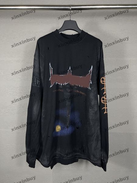 xinxinbuy men designer tee t shirt 23ss paris destroyed tie dye iron tower inkjet graffiti short sleeve cotton women black xs-2xl, Black;brown
xinxinbuy men designer tee t shirt 23ss paris destroyed tie dye iron tower inkjet graffiti short sleeve cotton women black xs-2xl, Black;brown