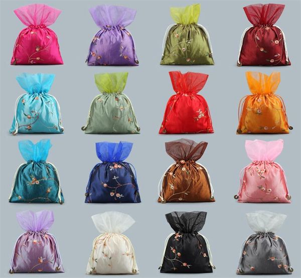 large chinese silk satin fabric jewelry gift pouch drawstring necklace bangle bracelet travel storage bag gauze packaging bags185j4265584, Pink;blue
large chinese silk satin fabric jewelry gift pouch drawstring necklace bangle bracelet travel storage bag gauze packaging bags185j4265584, Pink;blue