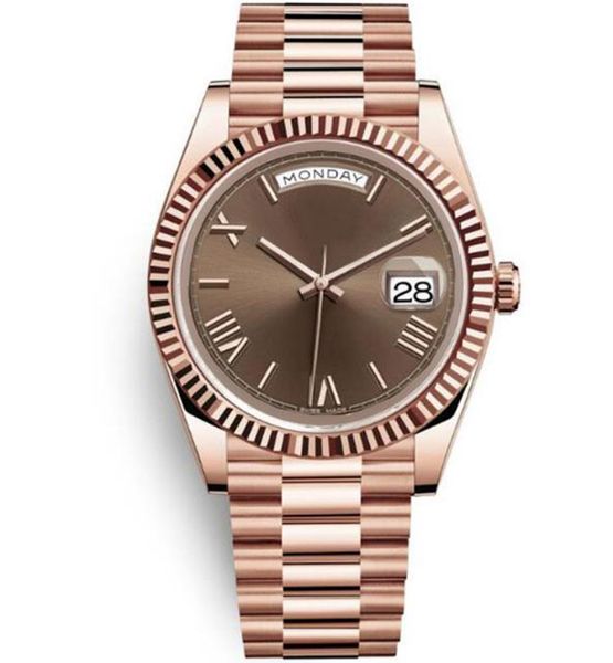men's watch 41 mm rose gold automatic mechanical movement stainless steel presidential classic sapphire watch designer watch, Slivery;brown
men's watch 41 mm rose gold automatic mechanical movement stainless steel presidential classic sapphire watch designer watch, Slivery;brown