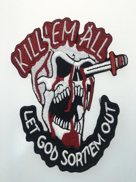 evil skull embroidered iron on clothing kill039em all patch biker jacket patch applique embroidery motor patch 1090148, Black
evil skull embroidered iron on clothing kill039em all patch biker jacket patch applique embroidery motor patch 1090148, Black