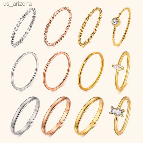 chic twisted rope slim ring for women stainless steel metal wedding rings finger band new elegant simple vintage party jewelry l230620, Silver
chic twisted rope slim ring for women stainless steel metal wedding rings finger band new elegant simple vintage party jewelry l230620, Silver