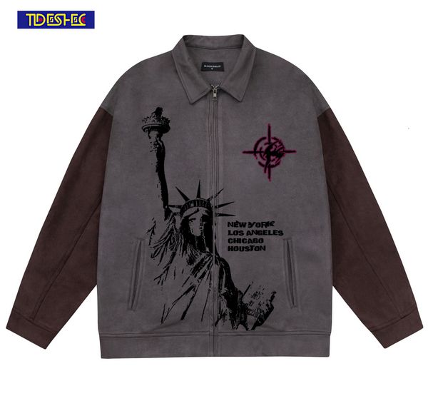 mens jackets hip hop streetwear graphic print oversized casual fashion jacket y2k vintage varsity men loose coats zipper coat 230810, Black;brown
mens jackets hip hop streetwear graphic print oversized casual fashion jacket y2k vintage varsity men loose coats zipper coat 230810, Black;brown