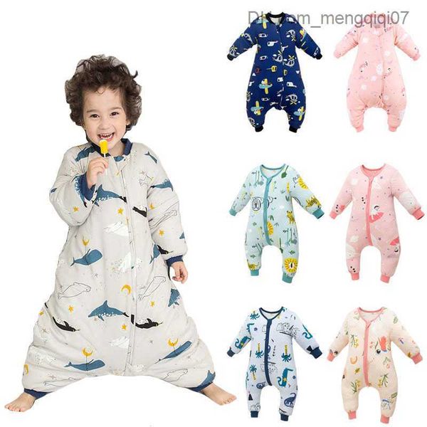 pajamas baby four seasons 25-36m sleep bag for children split leg sleep bag for children sleep bag for girls and boys z230810, Blue;red