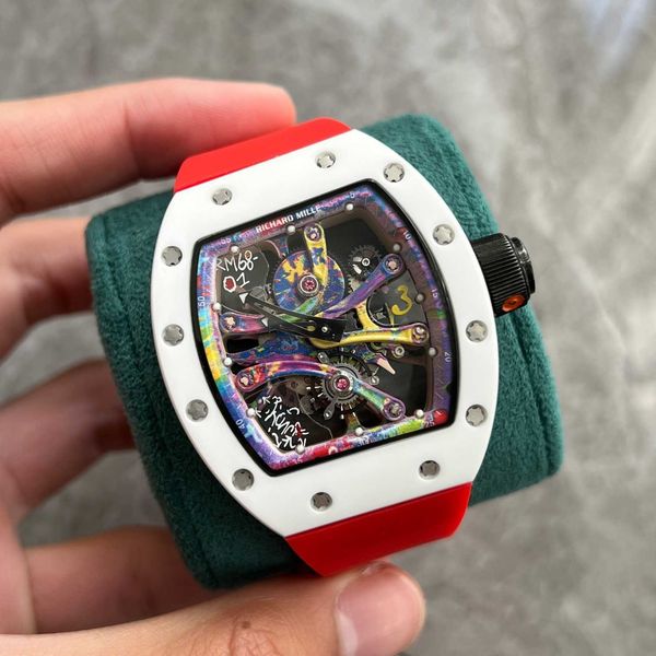 rm68-01 real tourbillon watch fantasic superb men wrist watches c040 high-end quality mechanical uhr all ti/carbon fiber case montre richar, Slivery;brown
rm68-01 real tourbillon watch fantasic superb men wrist watches c040 high-end quality mechanical uhr all ti/carbon fiber case montre richar, Slivery;brown