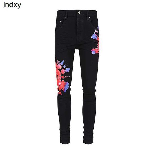 designer mens jeans graffiti colored print fashion brand jeans motorcycle men slim fit pants, Blue
designer mens jeans graffiti colored print fashion brand jeans motorcycle men slim fit pants, Blue