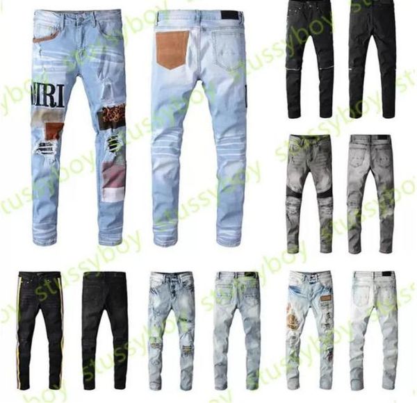 fashion mens designer jeans ripped denim pants luxury hip hop distressed zipper trousers for male size 28408206563, Blue
fashion mens designer jeans ripped denim pants luxury hip hop distressed zipper trousers for male size 28408206563, Blue