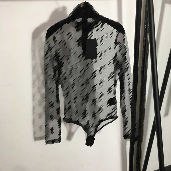 designer women logo flocking letter jumpsuit high collar girl bodysuit size s-l long sleeved underlay shirt aug08, Black;white
designer women logo flocking letter jumpsuit high collar girl bodysuit size s-l long sleeved underlay shirt aug08, Black;white
