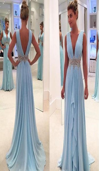 2019 light sky blue evening dress deep v neck long formal holiday celebrity wear prom party gown custom made plus size6907026, Black;red
2019 light sky blue evening dress deep v neck long formal holiday celebrity wear prom party gown custom made plus size6907026, Black;red