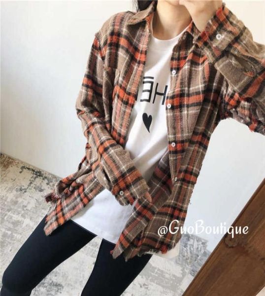 women039s shirts autumn winter r13 fengwangyuan same vintage flannelette flannel loose and versatile shirt plaid 601936, White
women039s shirts autumn winter r13 fengwangyuan same vintage flannelette flannel loose and versatile shirt plaid 601936, White