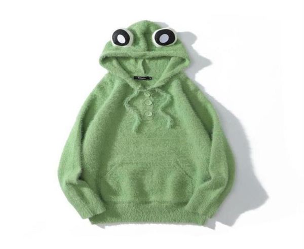 winter cute frog hoodie sweater for women mohair loosefitting pulloversknitwear312o1089784, Black
winter cute frog hoodie sweater for women mohair loosefitting pulloversknitwear312o1089784, Black